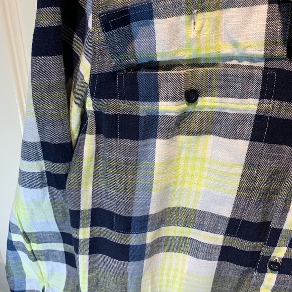 AMERICAN E buffalo check black white casual button down shirt long sleeves SZ L - Picture 9 of 12